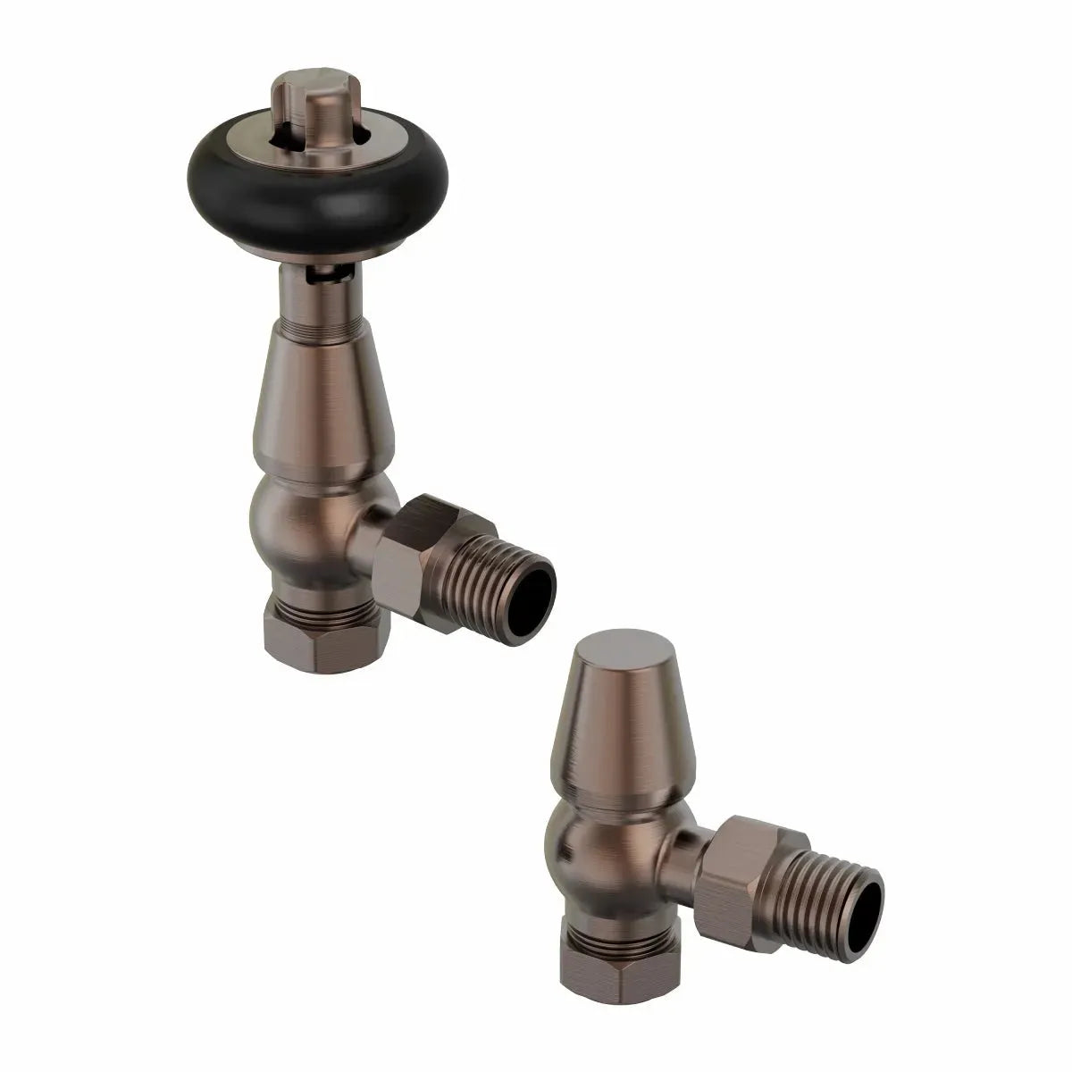 Traditional minimal angled thermostatic radiator valves