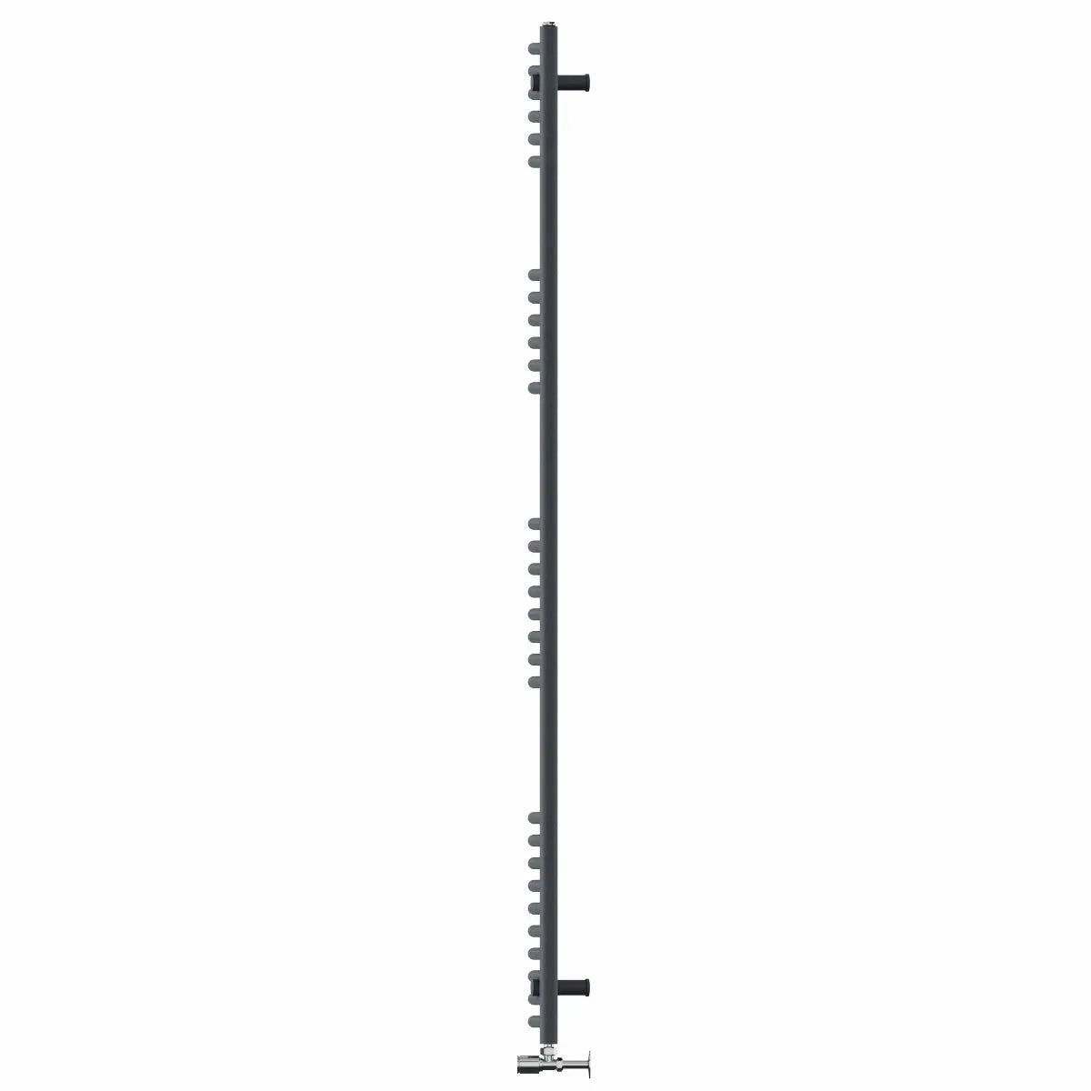 Gela - Curved heated towel rail anthracite