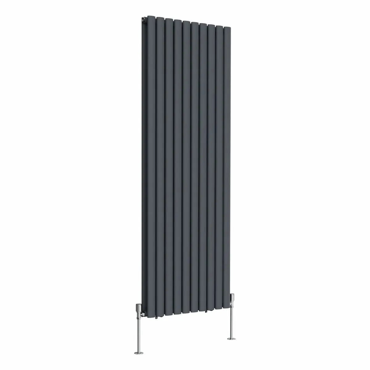 Cuneo - Modern vertical oval tube radiator anthracite