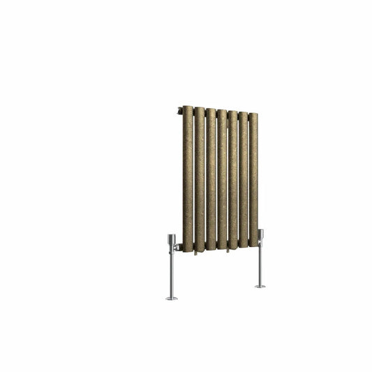 Cuneo - Modern horizontal oval tube radiator blackened gold