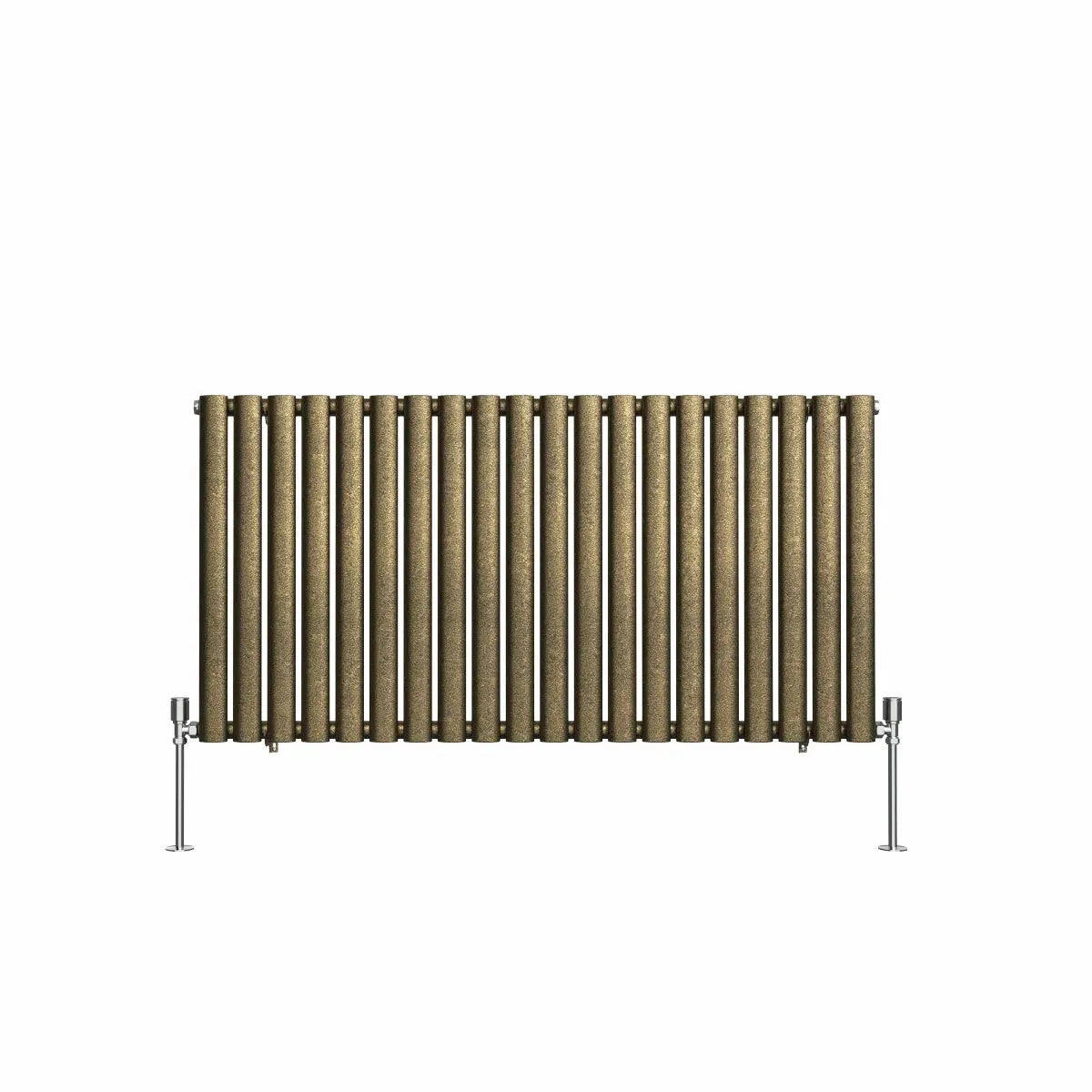Cuneo - Modern horizontal oval tube radiator blackened gold