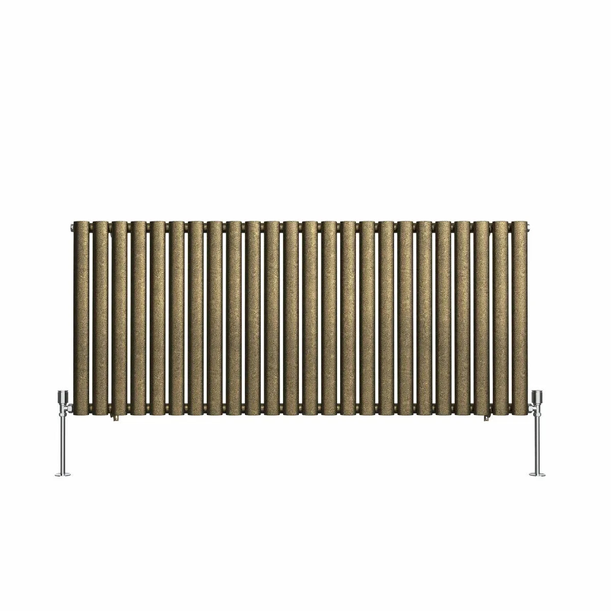 Cuneo - Modern horizontal oval tube radiator blackened gold
