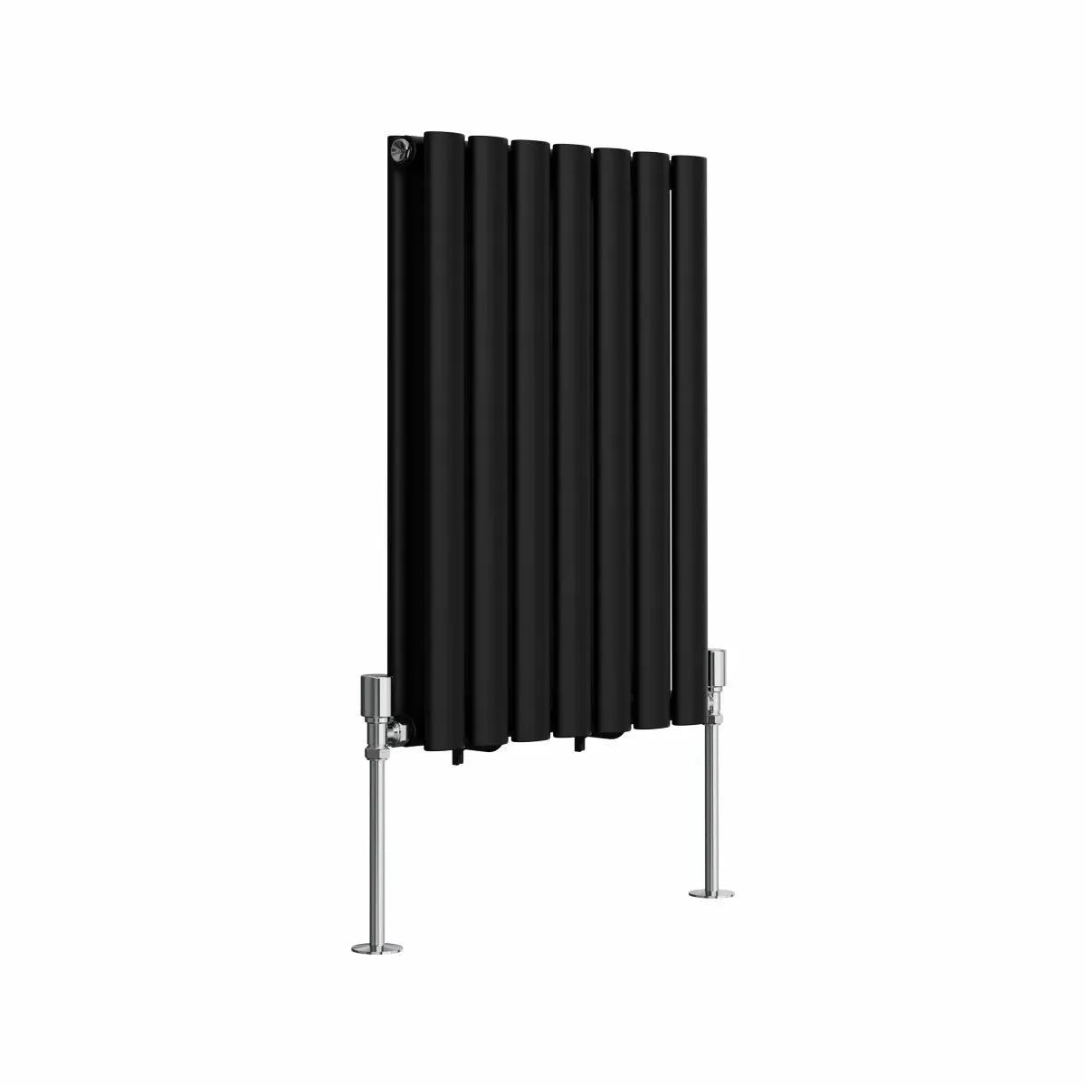 Cuneo - Modern horizontal oval tube radiator black