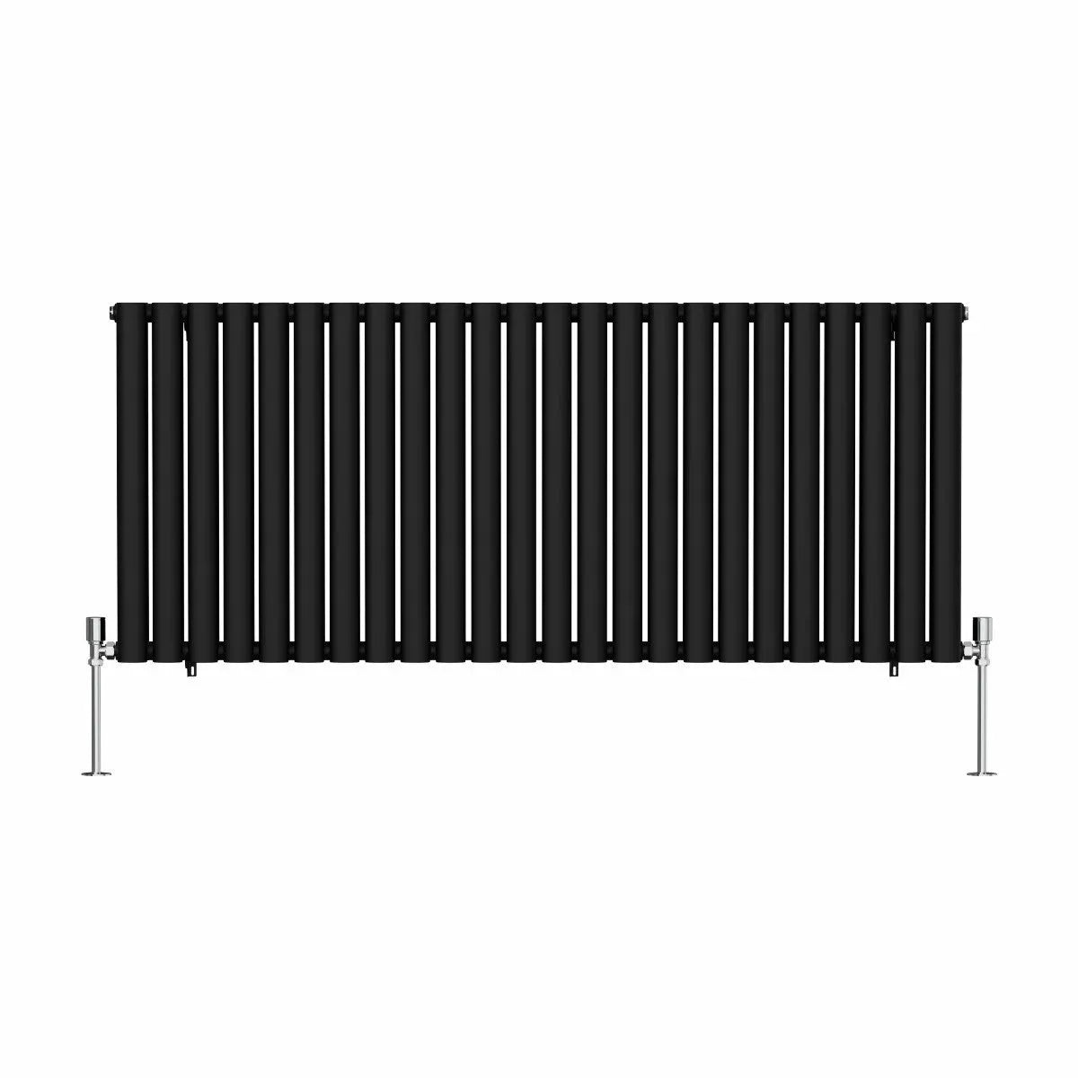 Cuneo - Modern horizontal oval tube radiator black