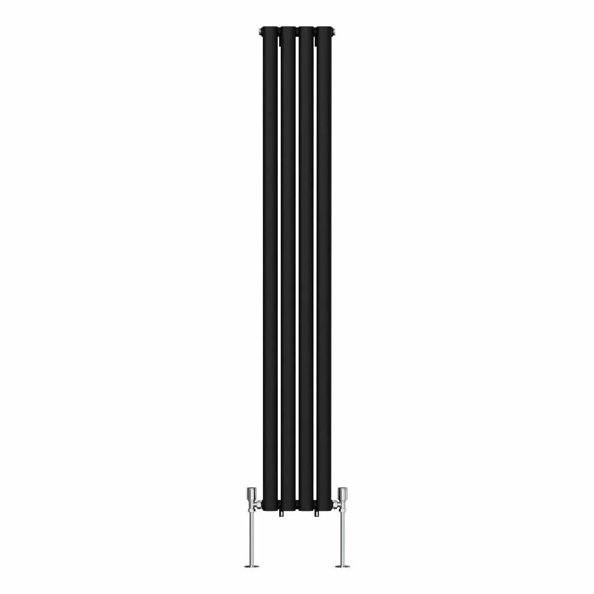 Cuneo - Modern vertical oval tube radiator black