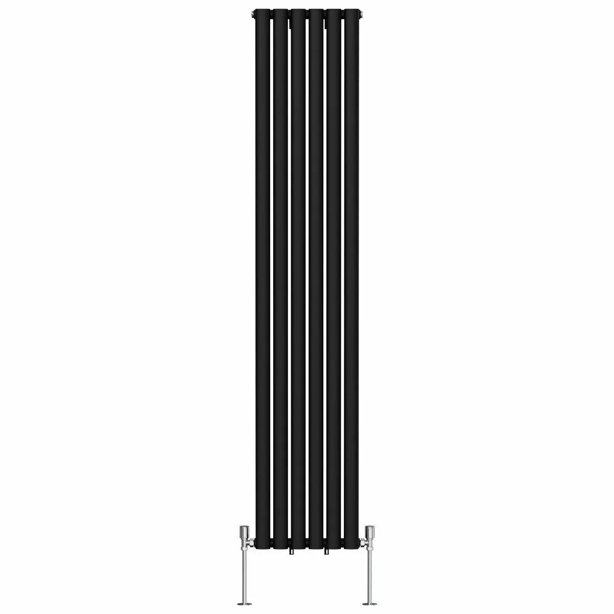 Cuneo - Modern vertical oval tube radiator black