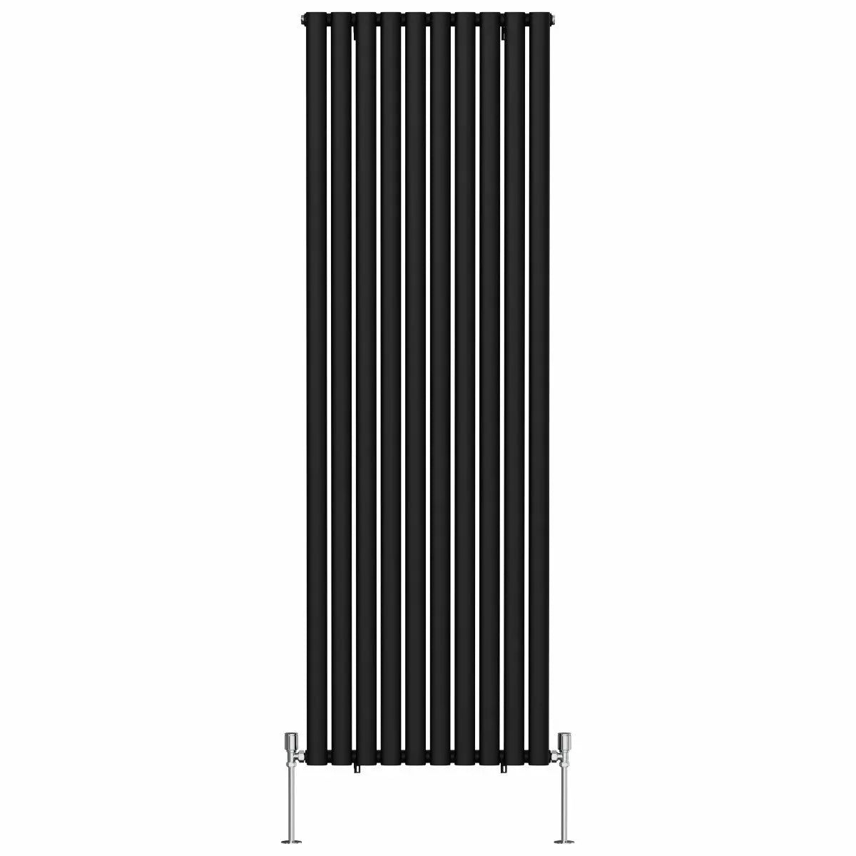 Cuneo - Modern vertical oval tube radiator black