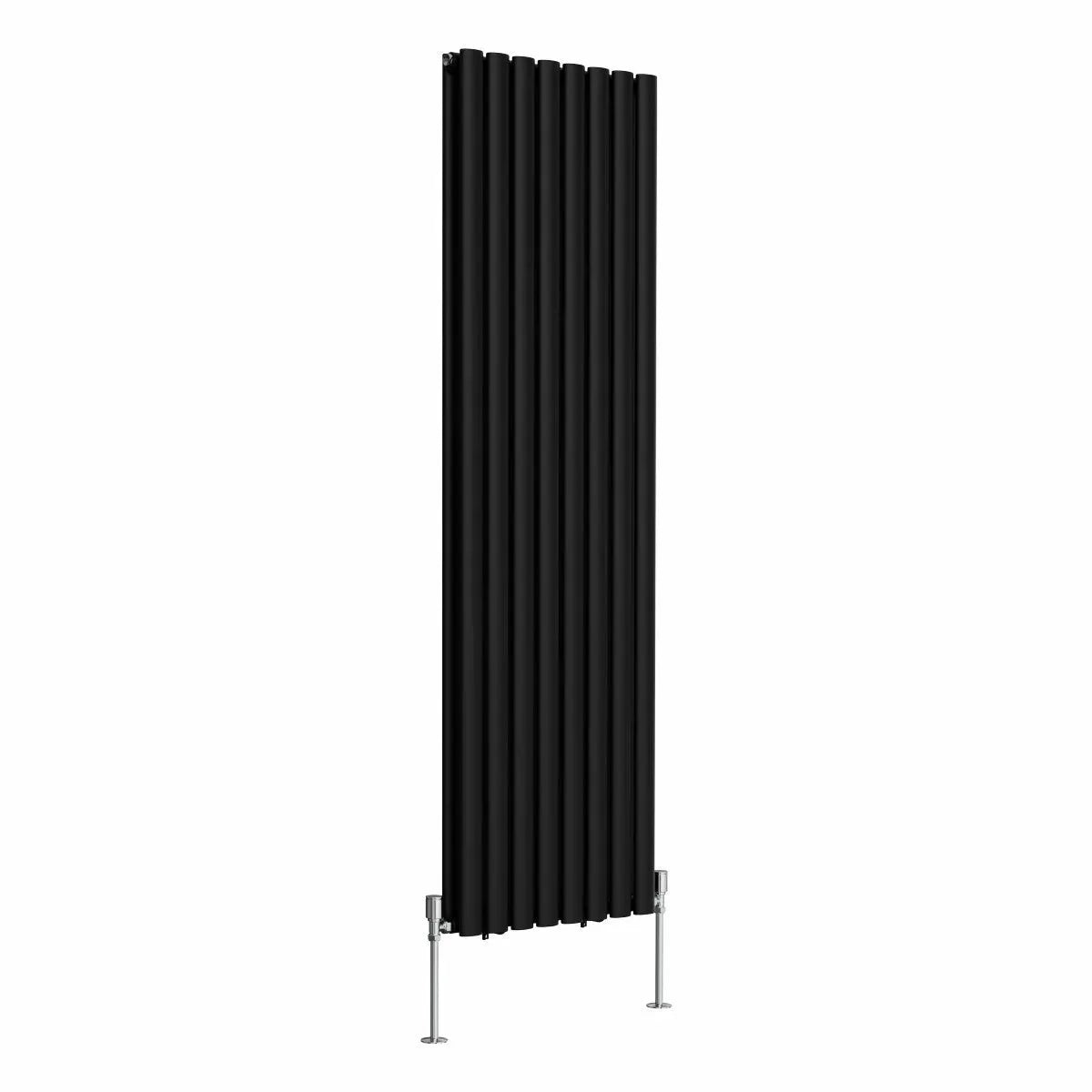 Cuneo - Modern vertical oval tube radiator black