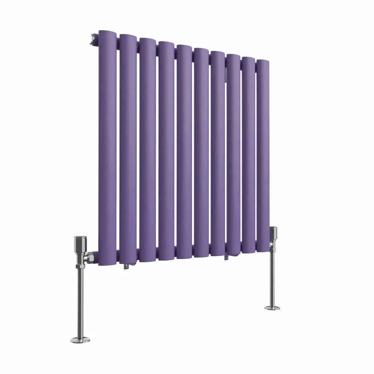 Cuneo - Modern horizontal oval tube radiator blue lilac