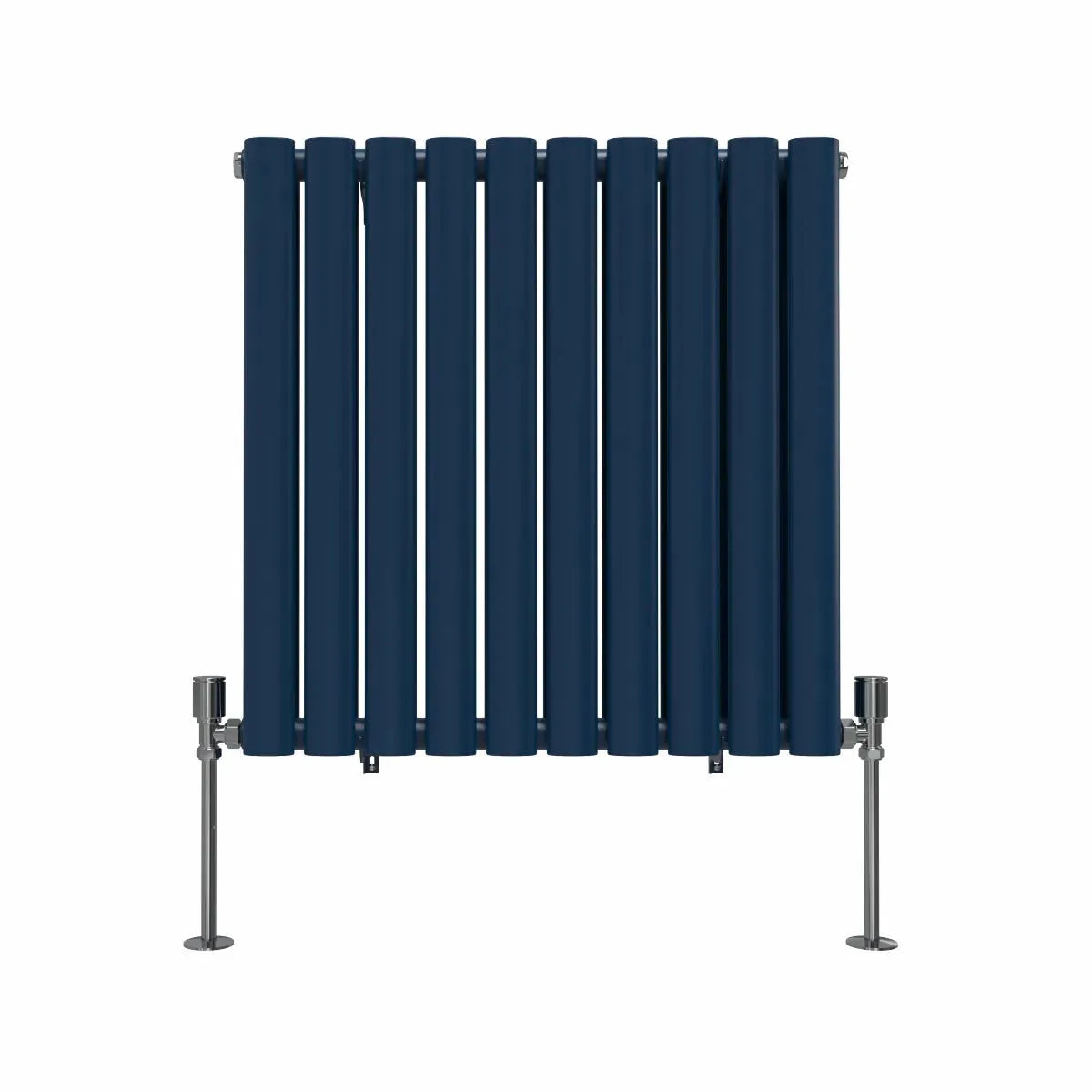 Cuneo - Modern horizontal oval tube radiator sapphire blue