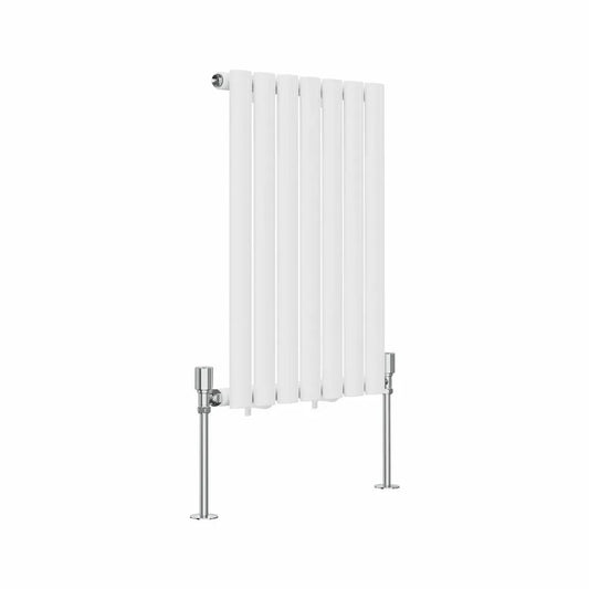 Cuneo - Modern horizontal oval tube radiator white