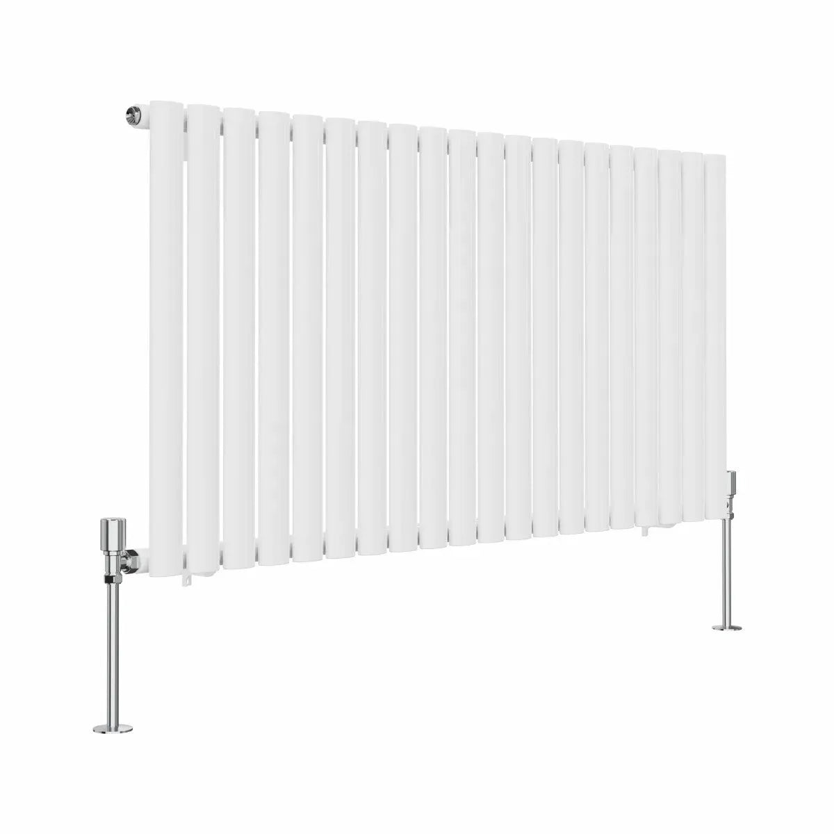 Cuneo - Modern horizontal oval tube radiator white