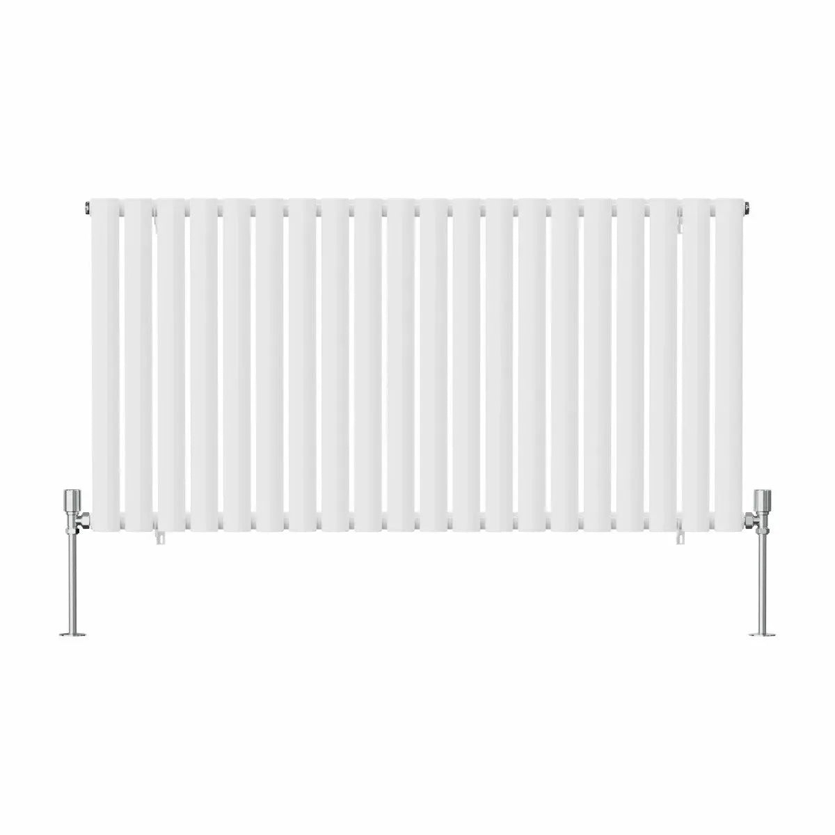 Cuneo - Modern horizontal oval tube radiator white