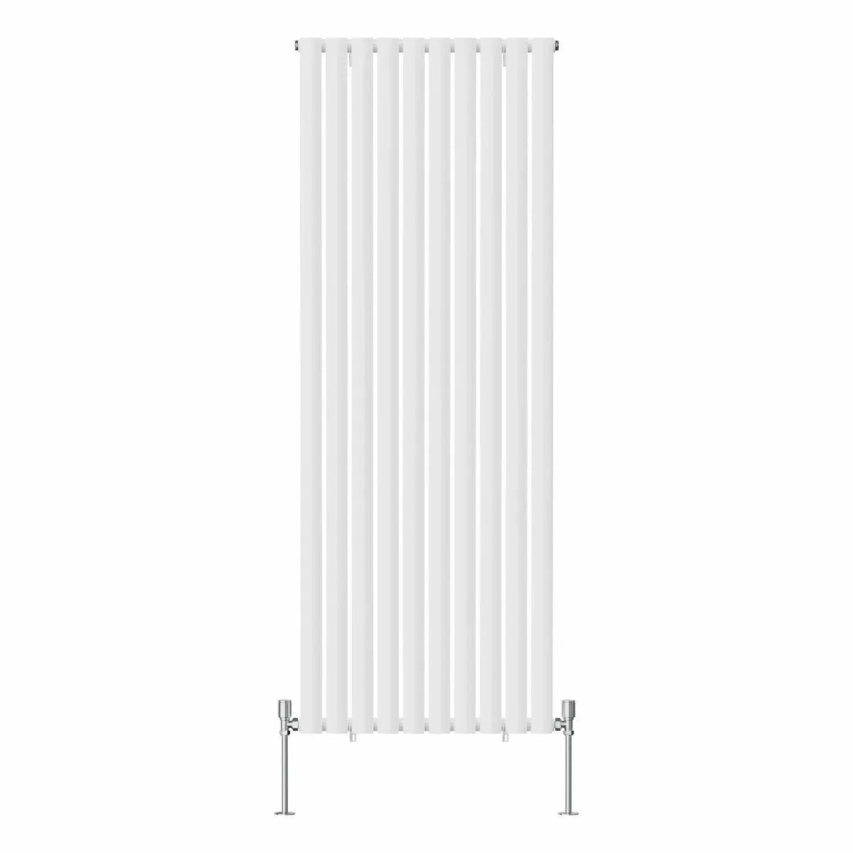 Cuneo - Modern vertical oval tube radiator white