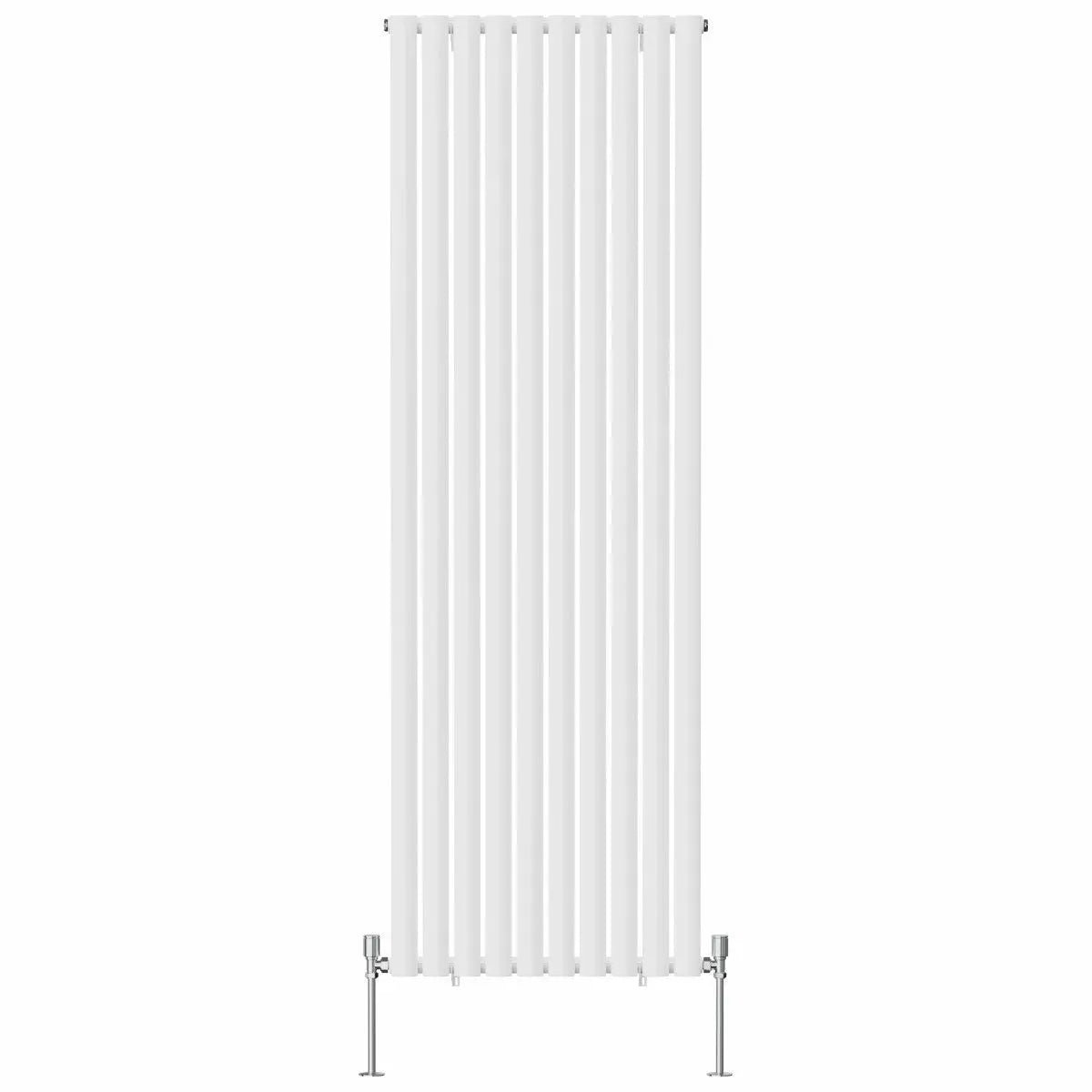 Cuneo - Modern vertical oval tube radiator white