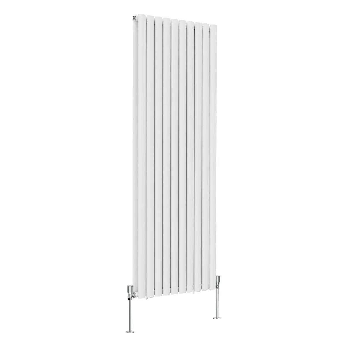 Cuneo - Modern vertical oval tube radiator white
