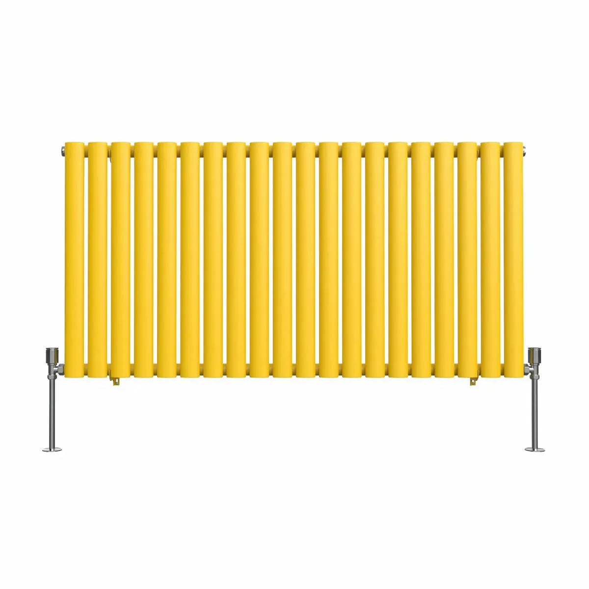 Cuneo - Modern horizontal oval tube radiator zinc yellow