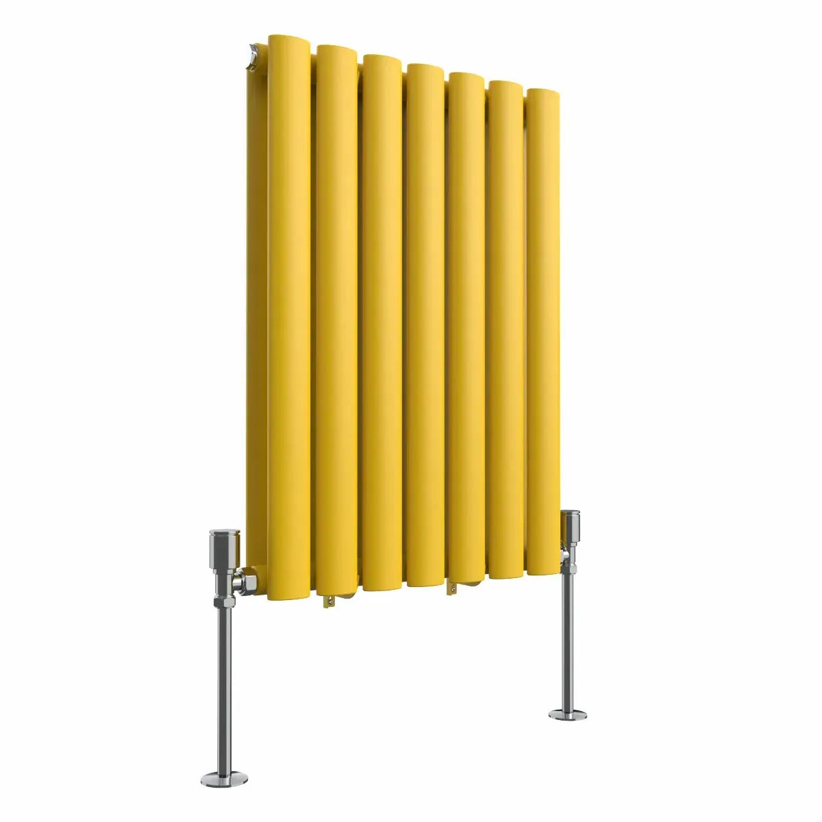 Cuneo - Modern horizontal oval tube radiator zinc yellow