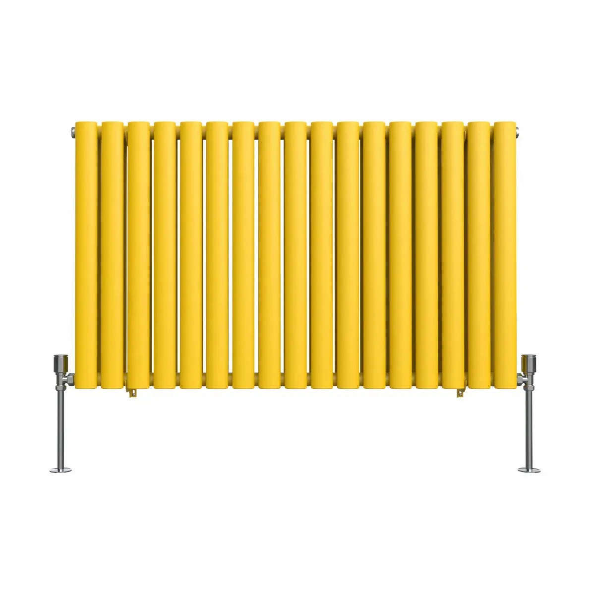 Cuneo - Modern horizontal oval tube radiator zinc yellow
