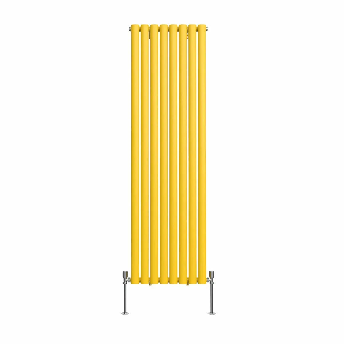 Cuneo - Modern vertical oval tube radiator zinc yellow