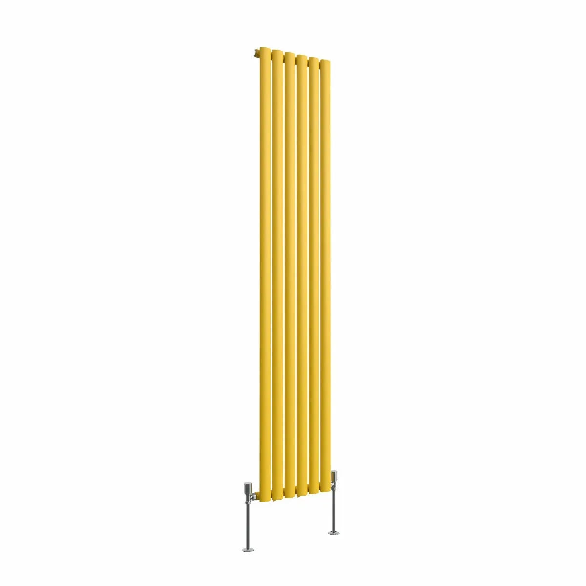 Cuneo - Modern vertical oval tube radiator zinc yellow