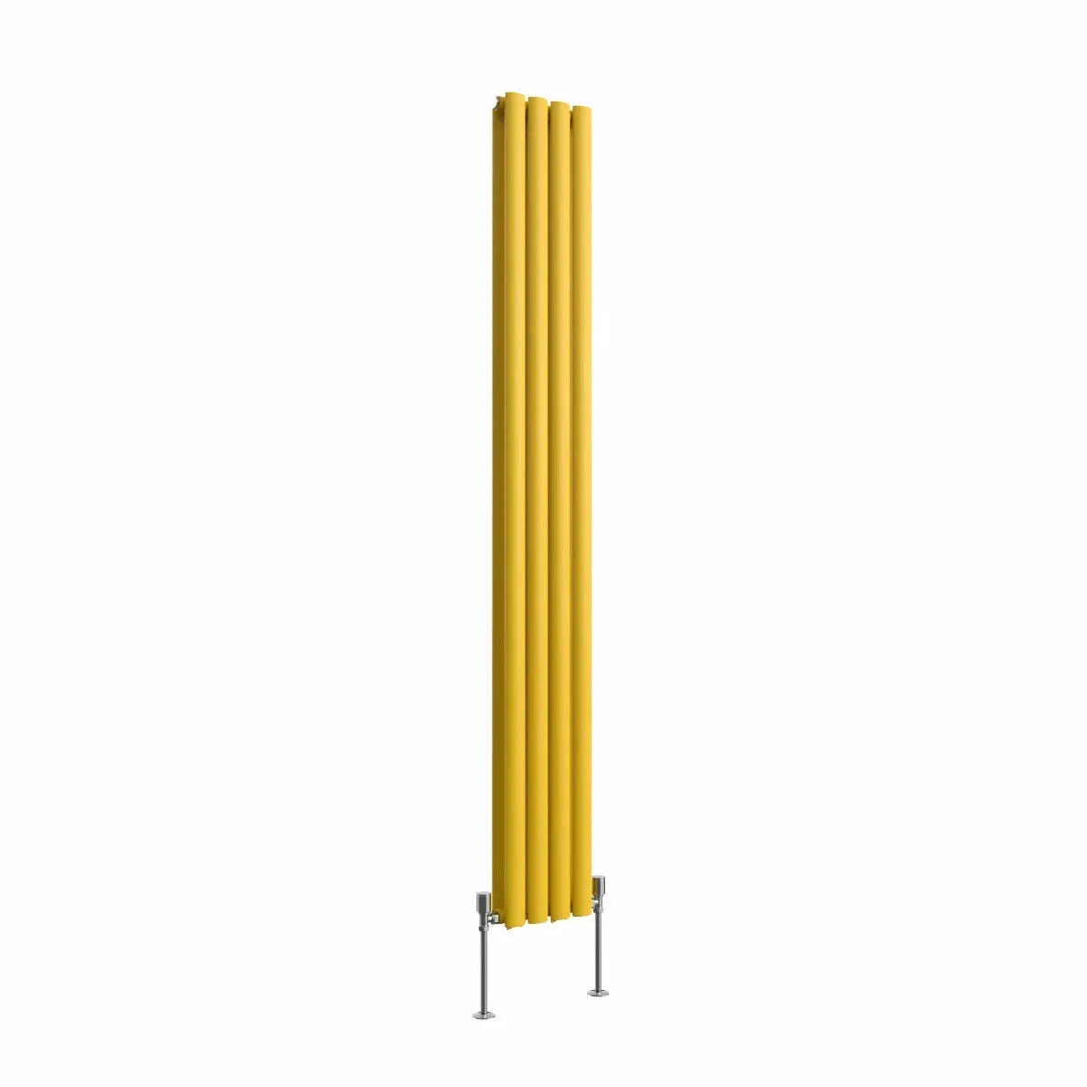Cuneo - Modern vertical oval tube radiator zinc yellow