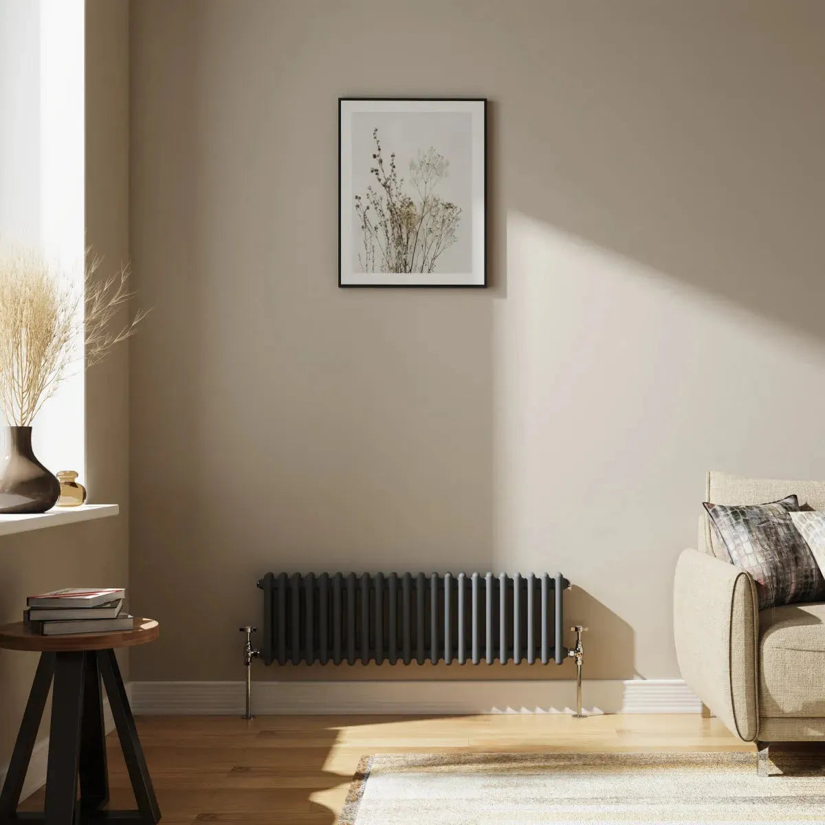 Ferentino - Traditional horizontal column radiator anthracite