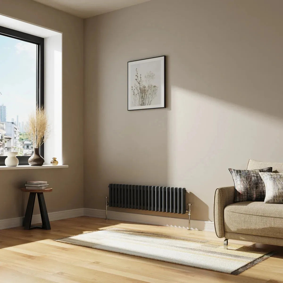 Ferentino - Traditional horizontal column radiator anthracite