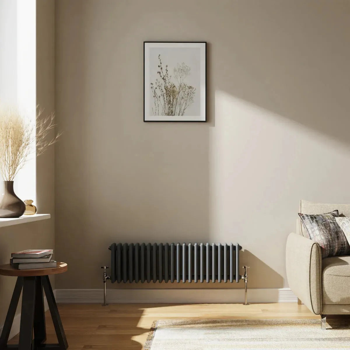 Ferentino - Traditional horizontal column radiator anthracite
