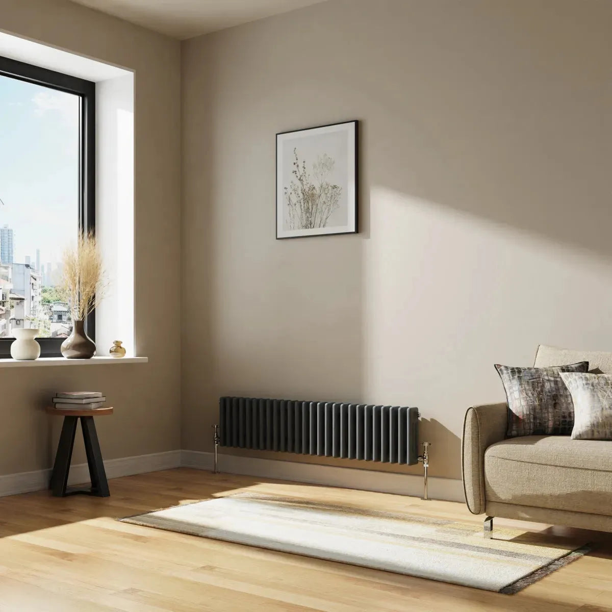 Ferentino - Traditional horizontal column radiator anthracite