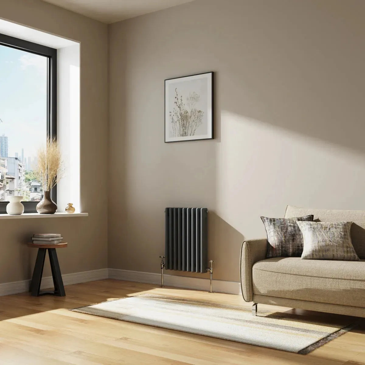Ferentino - Traditional horizontal column radiator anthracite