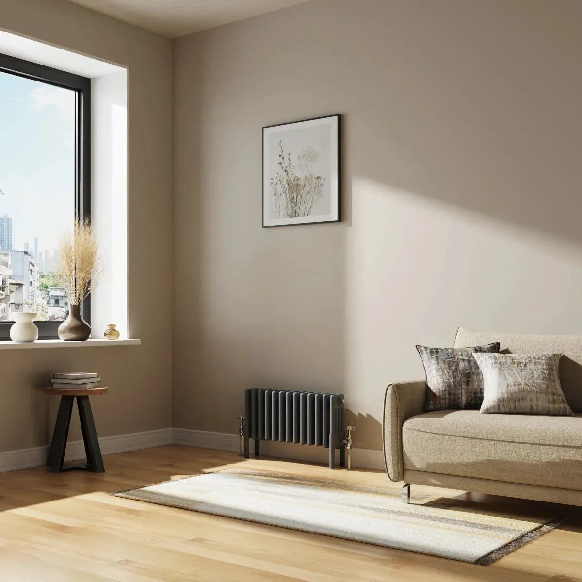 Ferentino - Traditional horizontal column radiator anthracite