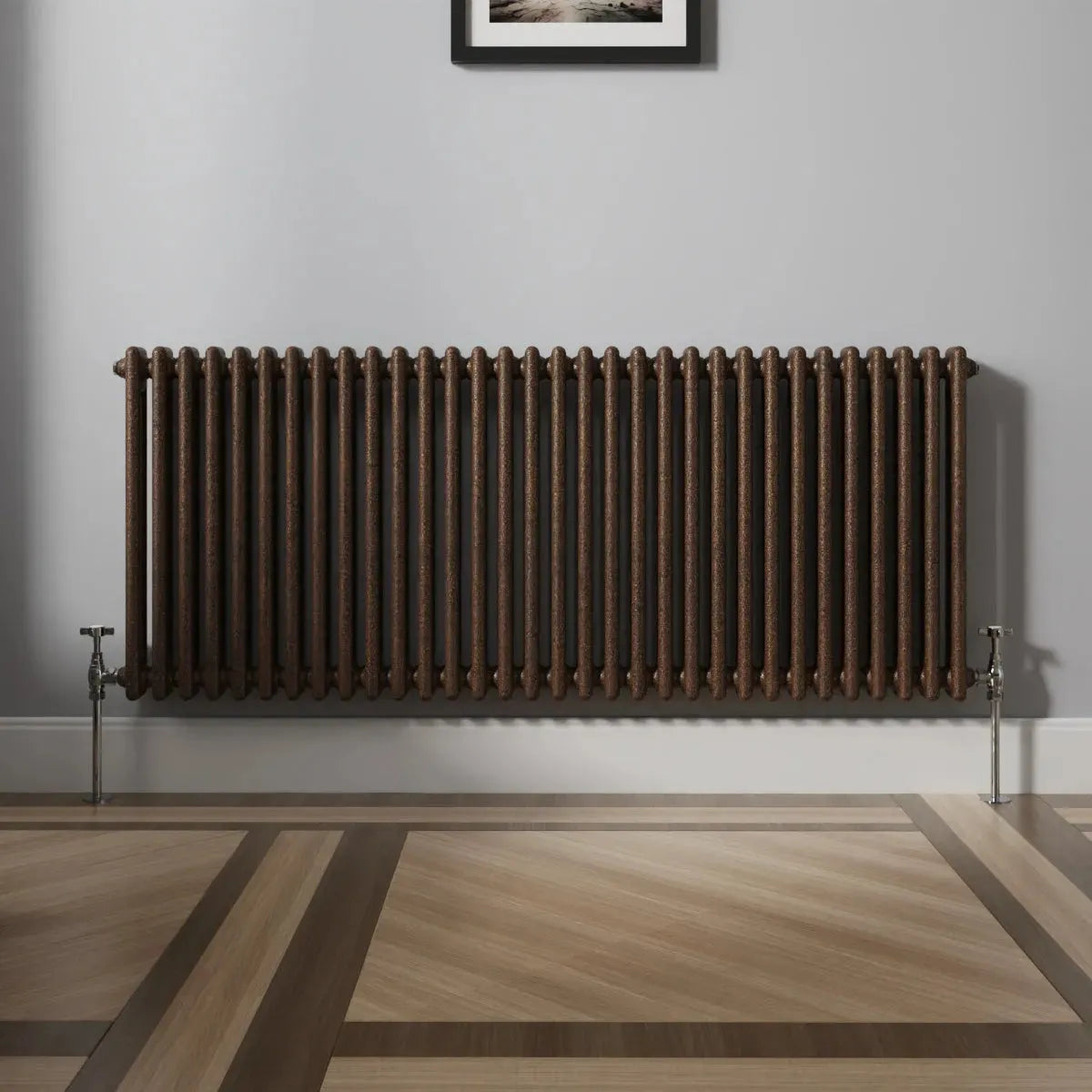Ferentino - Traditional horizontal column radiator blackened copper