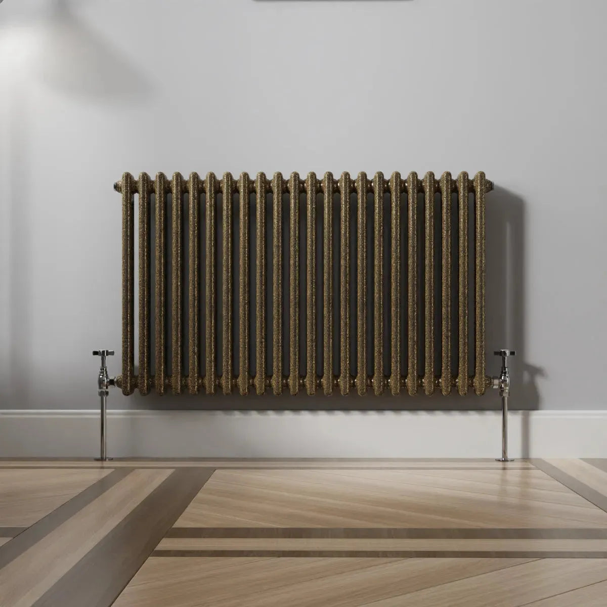 Ferentino - Traditional horizontal column radiator blackened gold