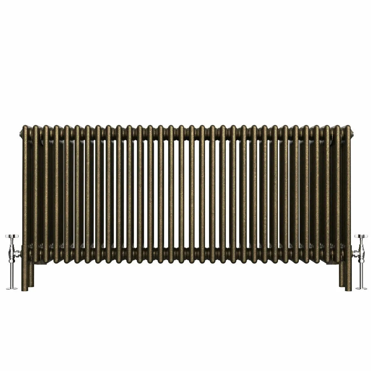 Ferentino - Traditional horizontal column radiator blackened gold