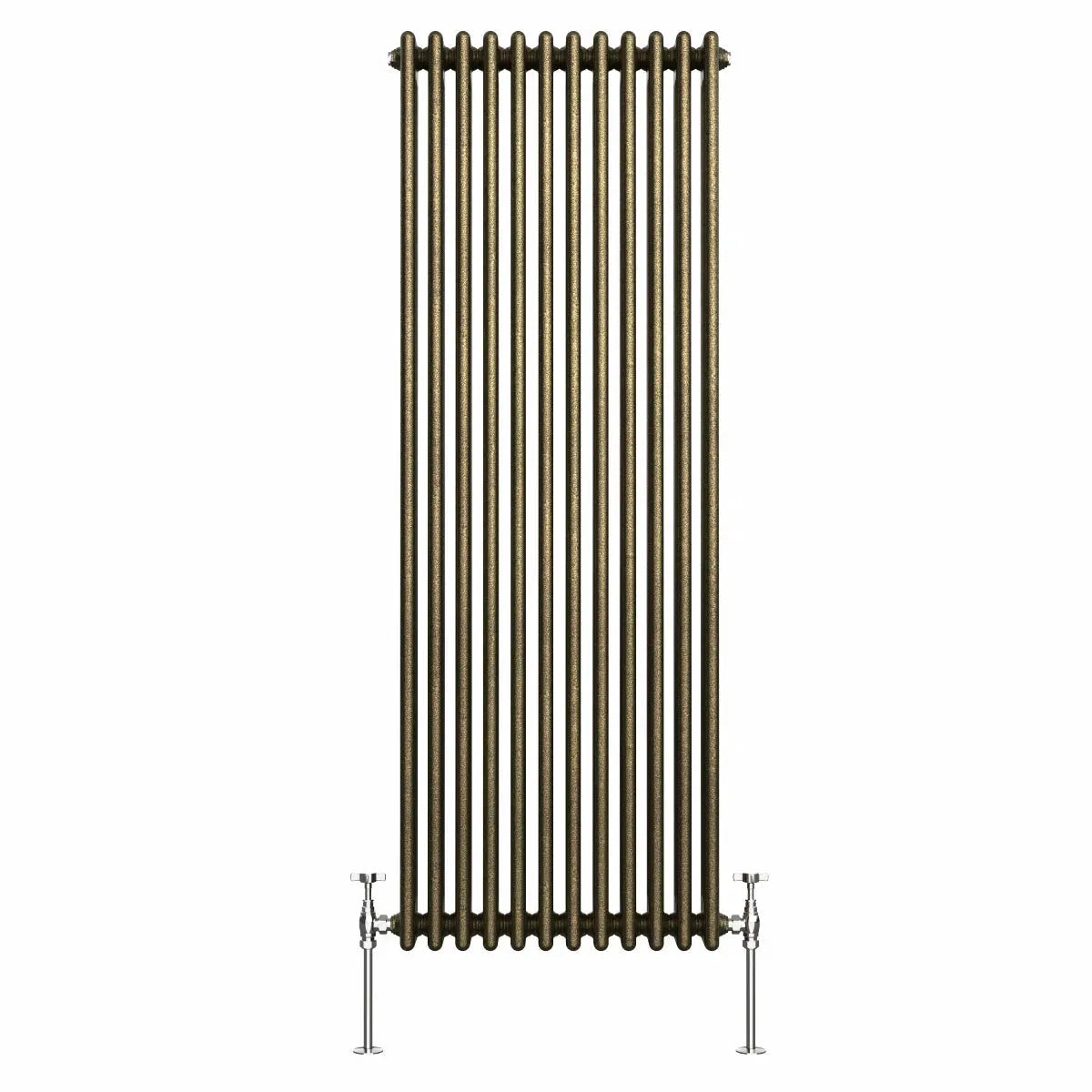 Ferentino - Traditional vertical column radiator blackened gold