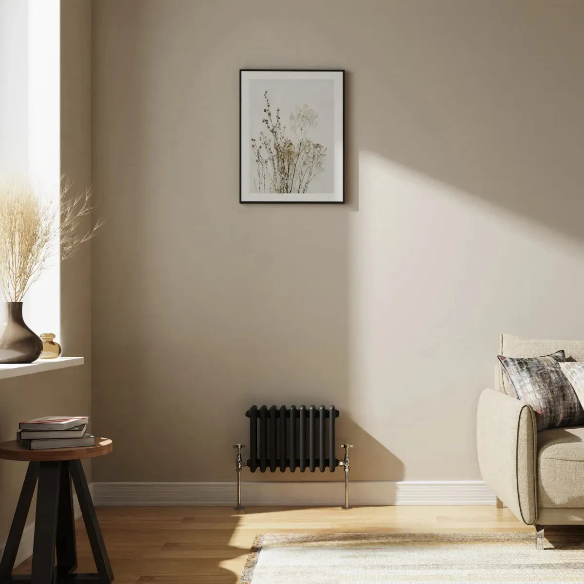 Ferentino - Traditional horizontal column radiator black
