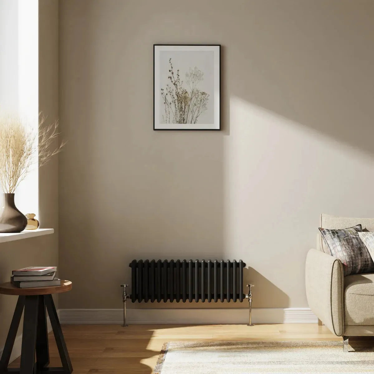 Ferentino - Traditional horizontal column radiator black