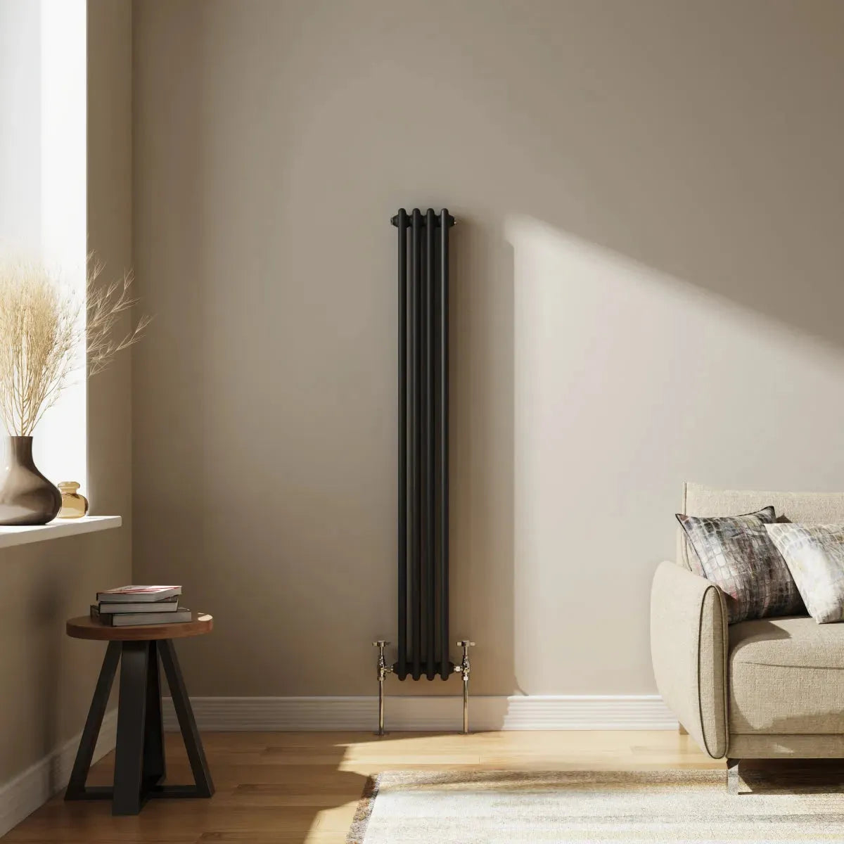 Ferentino - Traditional vertical column radiator black