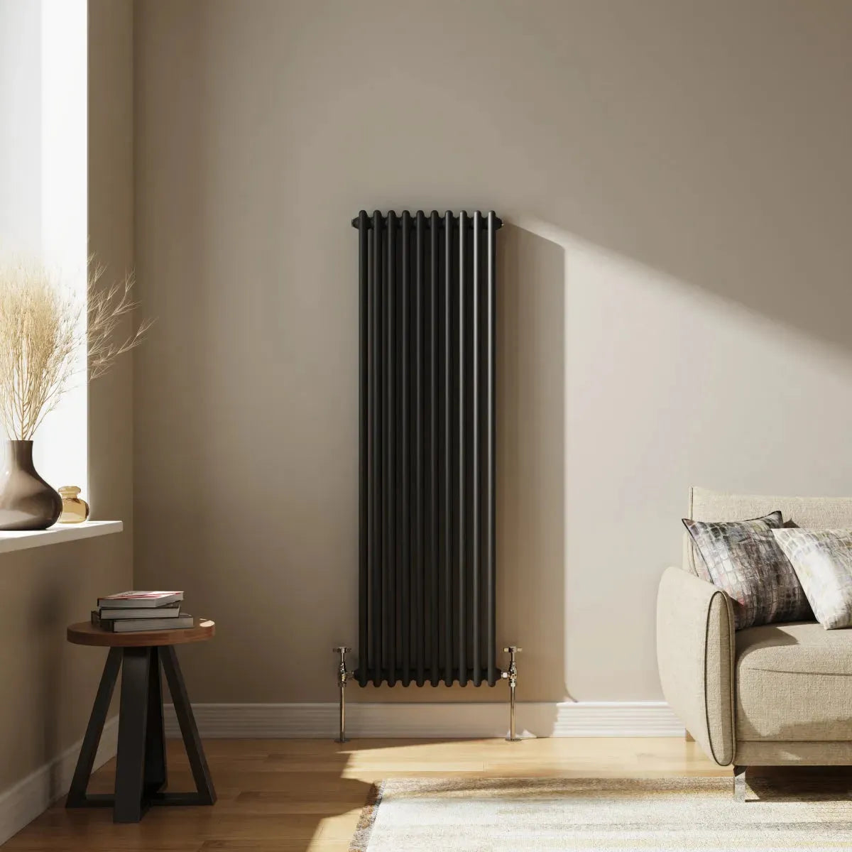 Ferentino - Traditional vertical column radiator black
