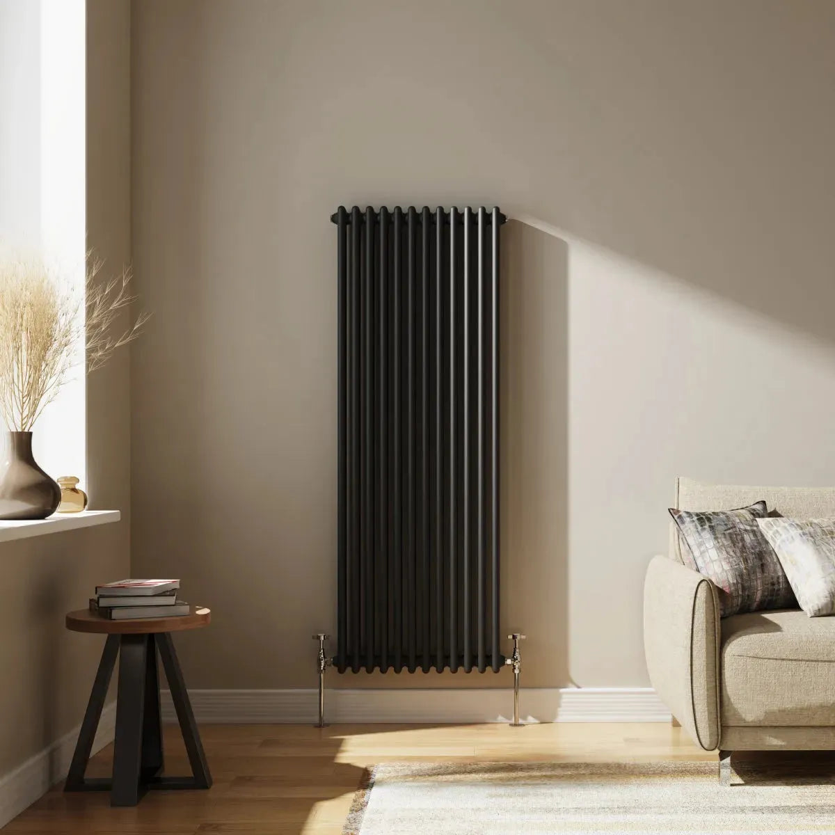 Ferentino - Traditional vertical column radiator black