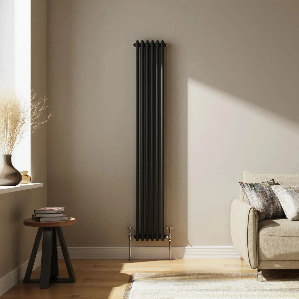 Ferentino - Traditional vertical column radiator black