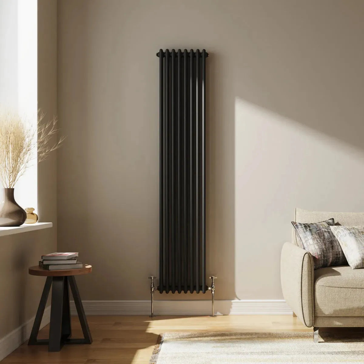 Ferentino - Traditional vertical column radiator black