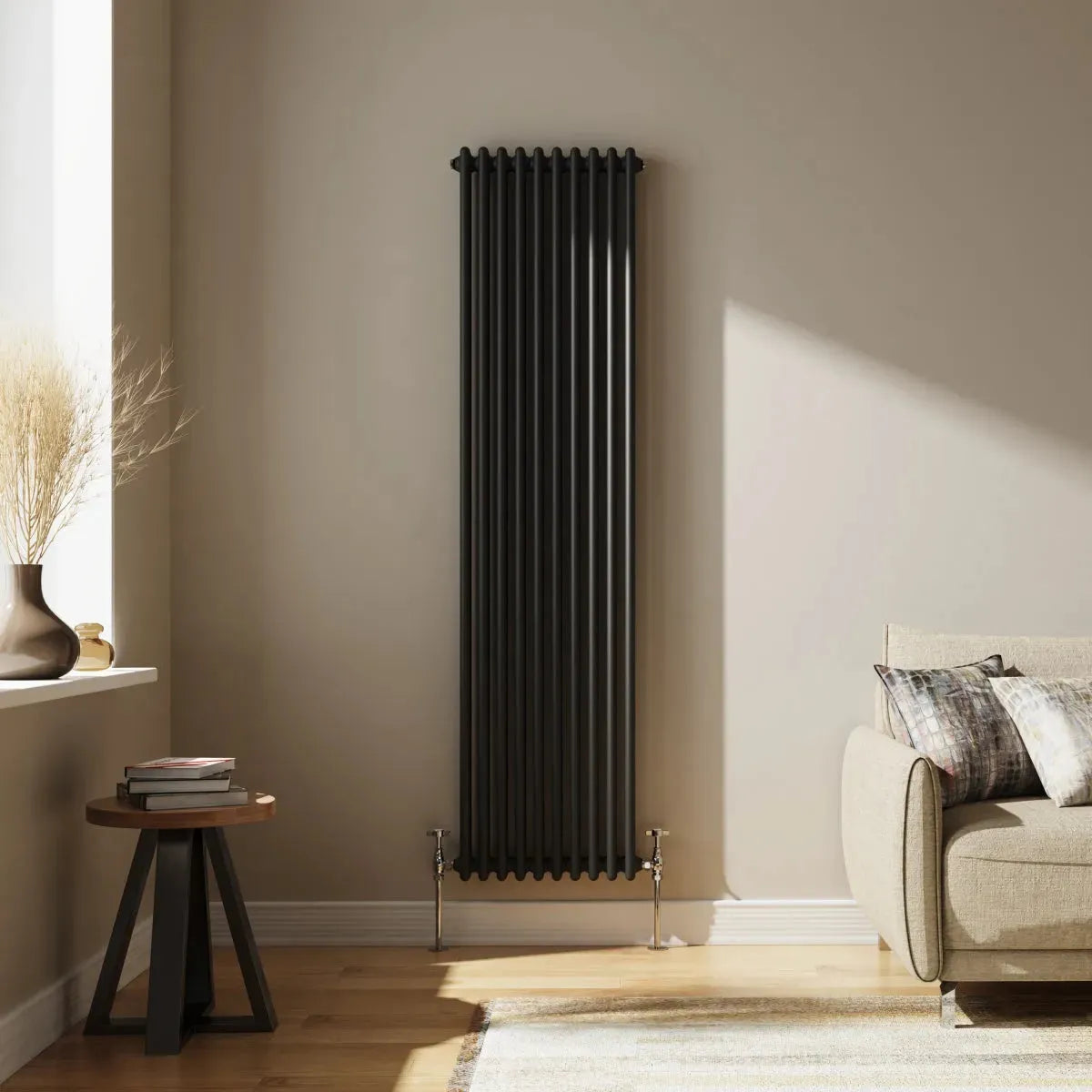 Ferentino - Traditional vertical column radiator black