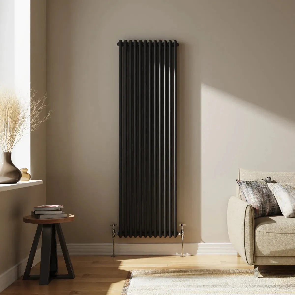 Ferentino - Traditional vertical column radiator black