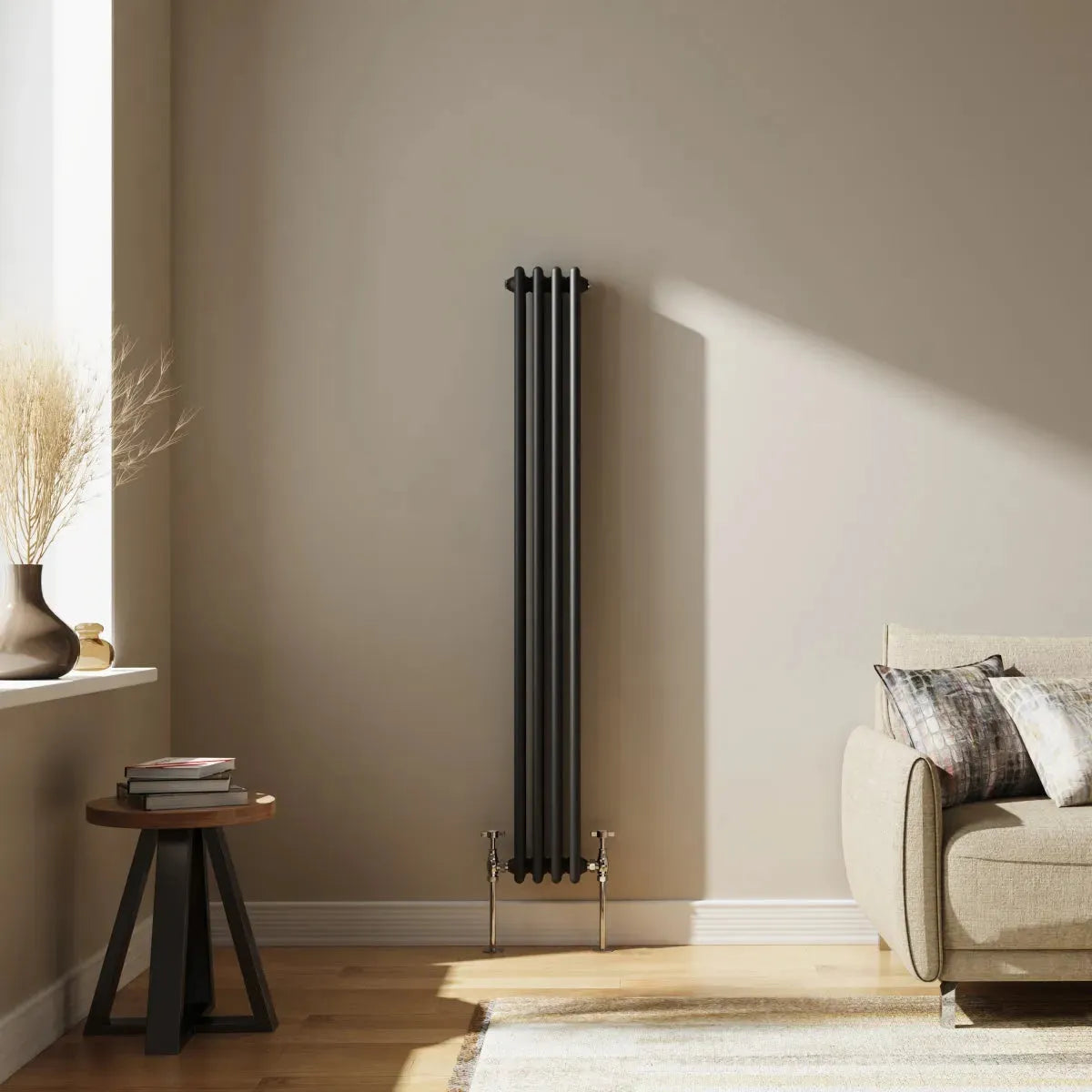 Ferentino - Traditional vertical column radiator black