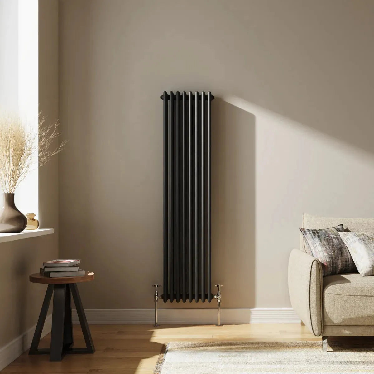 Ferentino - Traditional vertical column radiator black