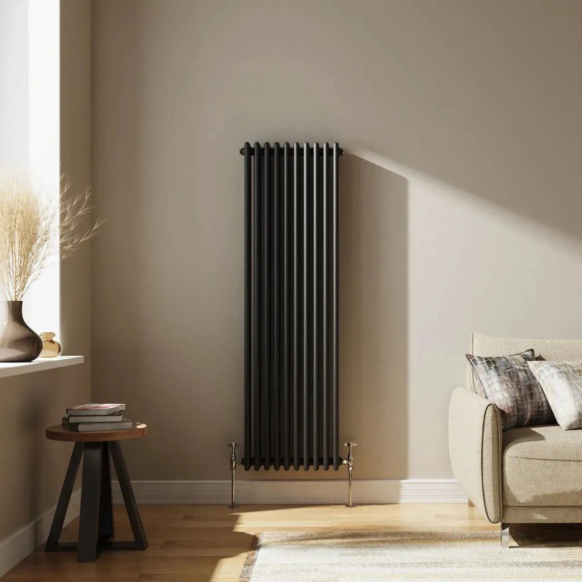 Ferentino - Traditional vertical column radiator black