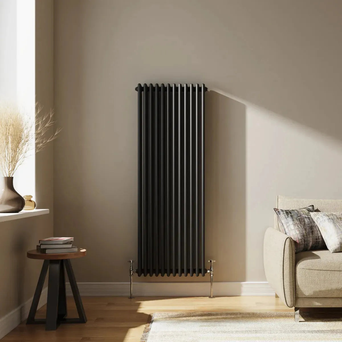 Ferentino - Traditional vertical column radiator black