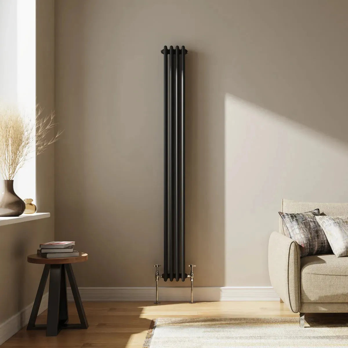 Ferentino - Traditional vertical column radiator black